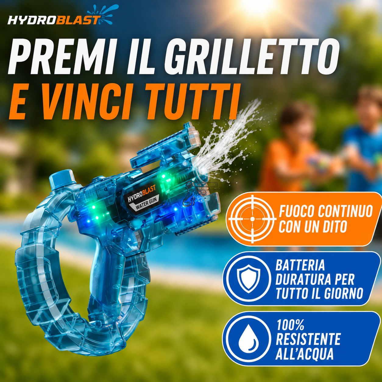 Pistola d'Acqua Automatica LED